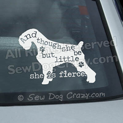 She is Fierce Schnauzer Car Window Stickers