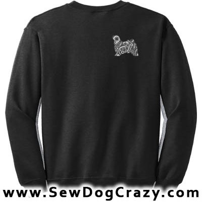 Embroidered Paisley Norwich Terrier Sweatshirt