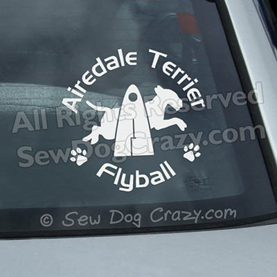 Airedale Terrier Flyball Window Stickers