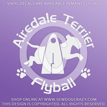 Airedale Terrier Flyball Car Decals