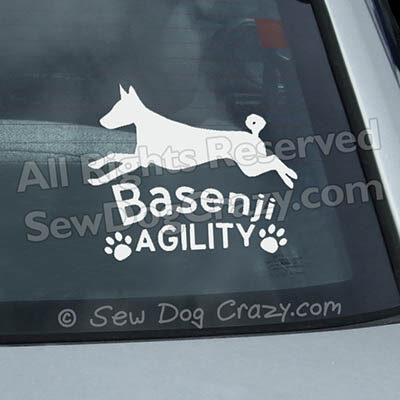 Basenji Agility Car Window Stickers