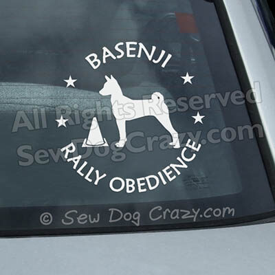 Basenji Rally Window Decals