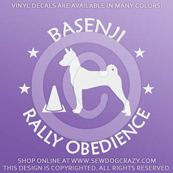 Basenji Rally Obedience Stickers