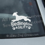 Bedlington Terrier Agility Window Stickers