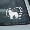 Heart Belgian Sheepdog Car Decals