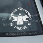 Belgian Sheepdog Flyball Window Stickers