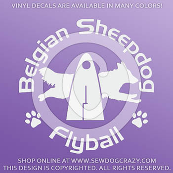 Belgian Sheepdog Flyball Decals