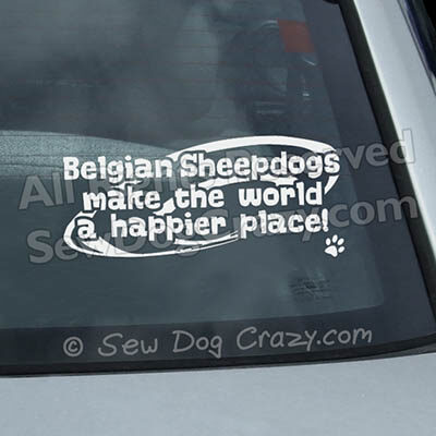 Belgian Sheepdog Window Stickers