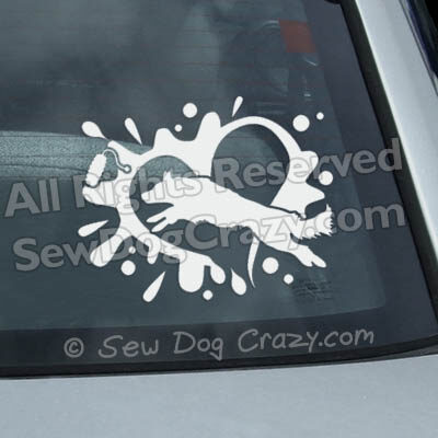 Border Collie Dock Jumping Car Stickers
