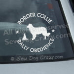 Border Collie Rally Obedience Window Stickers