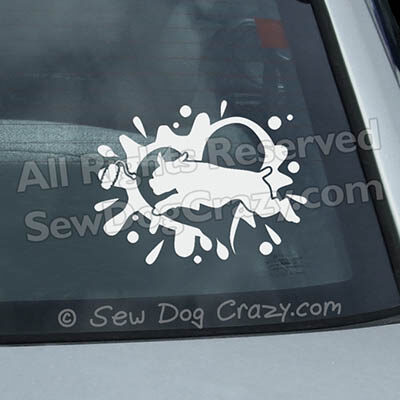 Dock Jumping Boxer Window Stickers