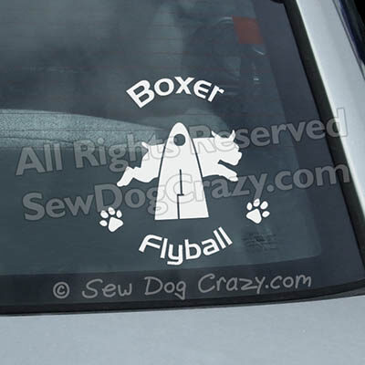Boxer Flyball Car Window Stickers