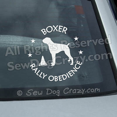 Boxer RallyO Car Window Stickers