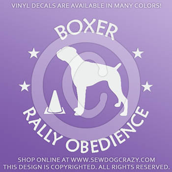 Boxer Rally Obedience Decals