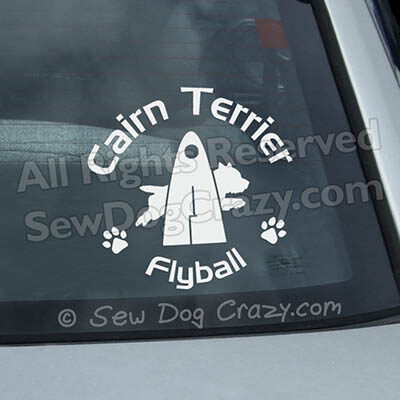 Cairn Terrier Flyball Car Window Stickers