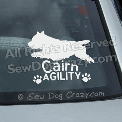 Cairn Terrier Agility Car Window Stickers