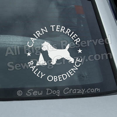 Cairn Terrier Rally Obedience Window Stickers
