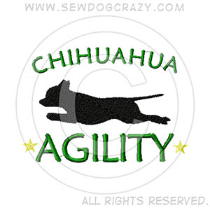 Embroidered Chihuahua Agility Shirts