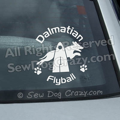 Dalmatian Flyball Car Window Stickers