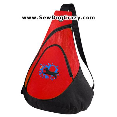 Embroidered Flat Coated Retriever Dock Jumping Bags
