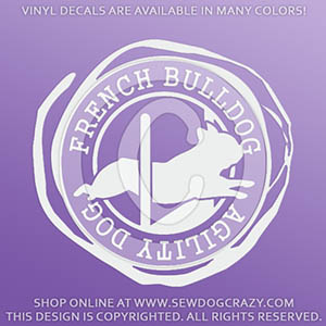 French Bulldog Agility Jump Vinyl Decals