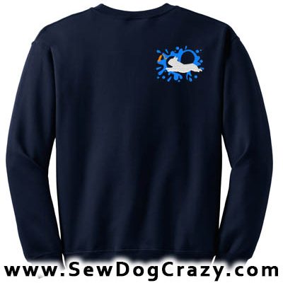 Embroidered French Bulldog Dock Jumping Sweatshirts