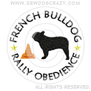 Embroidered French Bulldog Rally Obedience Gifts