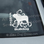 Tribal French Bulldog Window Stickers