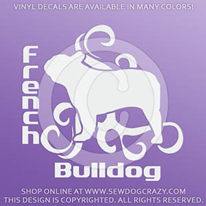 Tribal French Bulldog Vinyl Stickers