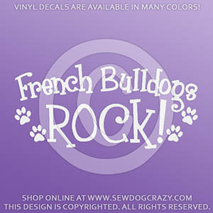 French Bulldogs Rock Decal