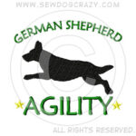 Embroidered German Shepherd Agility Shirts