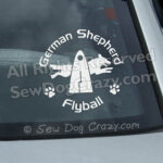 German Shepherd Flyball Car Window Stickers