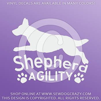 German Shepherd Agility Vinyl Decals