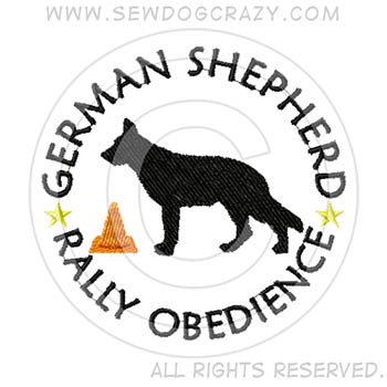 Embroidered German Shepherd Rally Obedience Gifts