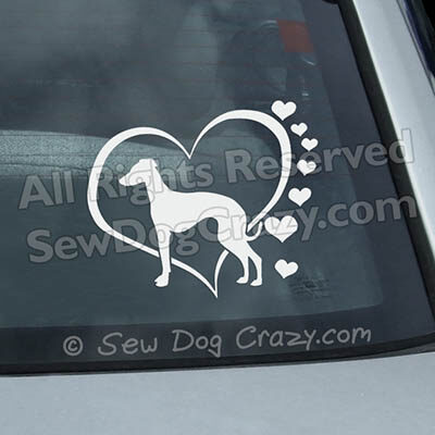 Love Italian Greyhounds Window Stickers