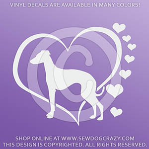 Love Italian Greyhounds Vinyl Decals