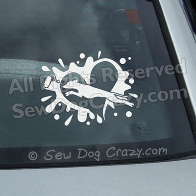 Dock Jumping Italian Greyhound Car Window Stickers