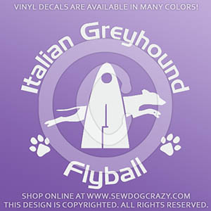 Italian Greyhound Flyball Decals