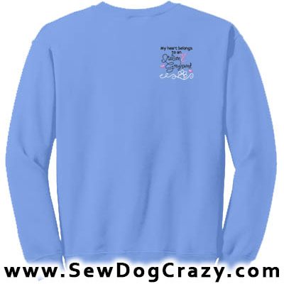 Embroidered Love My Italian Greyhound Sweatshirts