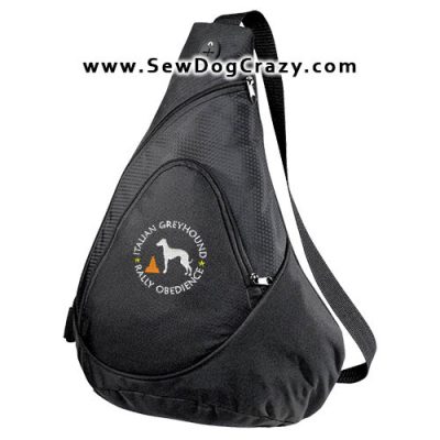 Embroidered Italian Greyhound Rally Obedience Bags