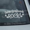 Italian Greyhounds Rock Window Decals