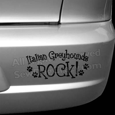 Italian Greyhounds Rock Bumper Sticker