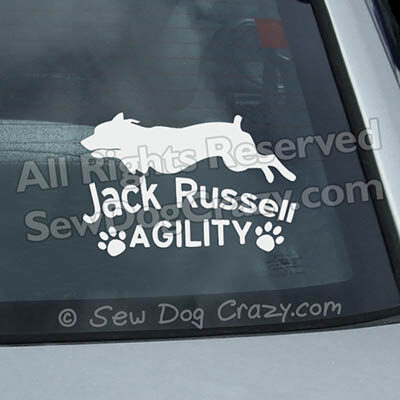 Jack Russell Agility Car Window Stickers