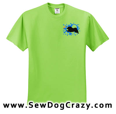 Embroidered Keeshond Dock Jumping Tees
