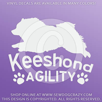 Keeshond Agility Decals