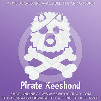 Pirate Keeshond Decals