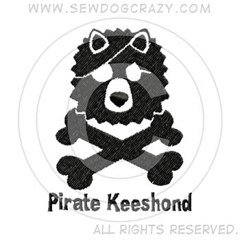 Embroidered Pirate Keeshond Gifts