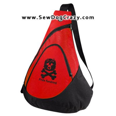 Embroidered Pirate Keeshond Bags