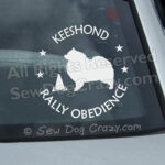 Keeshond RallyO Car Decals