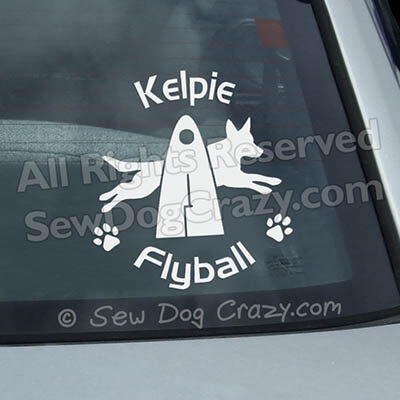 Kelpie Flyball Window Stickers